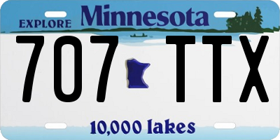 MN license plate 707TTX
