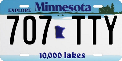 MN license plate 707TTY