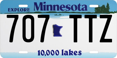 MN license plate 707TTZ
