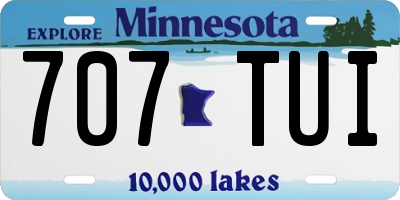 MN license plate 707TUI