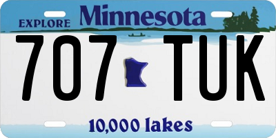 MN license plate 707TUK