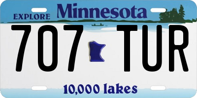 MN license plate 707TUR