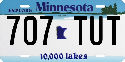 MN license plate 707TUT