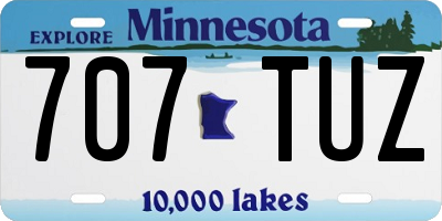 MN license plate 707TUZ