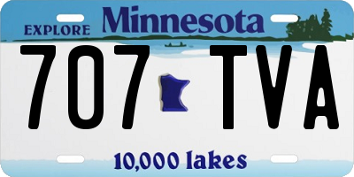 MN license plate 707TVA