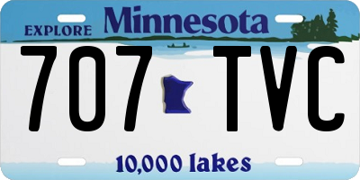 MN license plate 707TVC