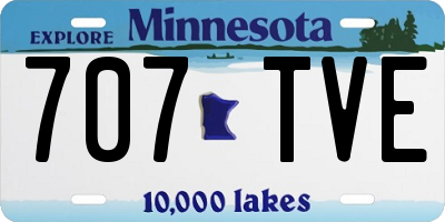 MN license plate 707TVE