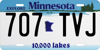 MN license plate 707TVJ