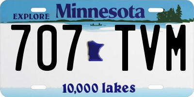 MN license plate 707TVM