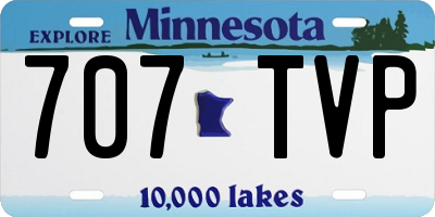 MN license plate 707TVP