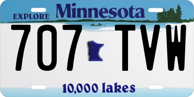 MN license plate 707TVW