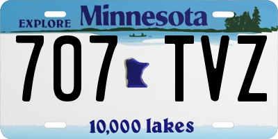 MN license plate 707TVZ