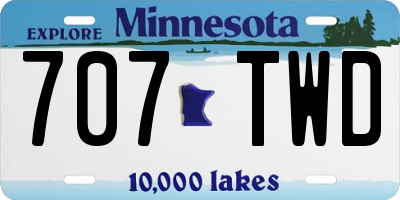 MN license plate 707TWD