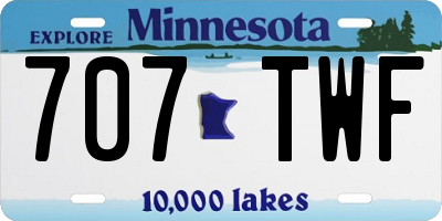 MN license plate 707TWF