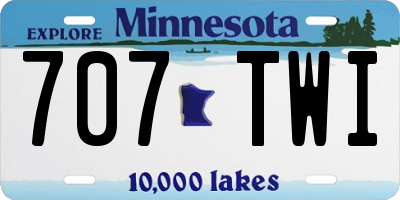 MN license plate 707TWI
