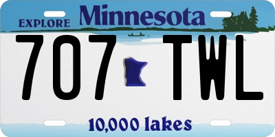 MN license plate 707TWL