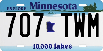 MN license plate 707TWM