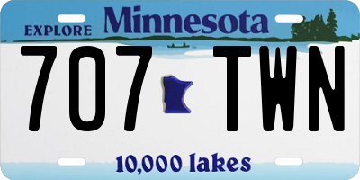 MN license plate 707TWN