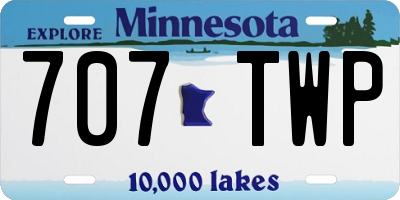MN license plate 707TWP