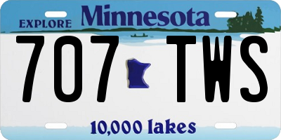 MN license plate 707TWS