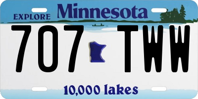 MN license plate 707TWW