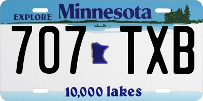 MN license plate 707TXB