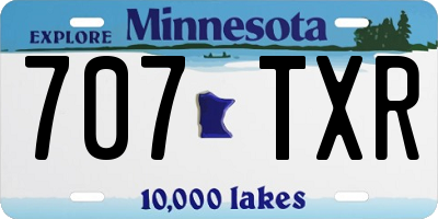 MN license plate 707TXR