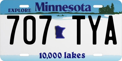 MN license plate 707TYA