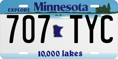 MN license plate 707TYC