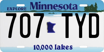 MN license plate 707TYD