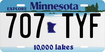 MN license plate 707TYF