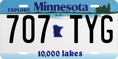 MN license plate 707TYG