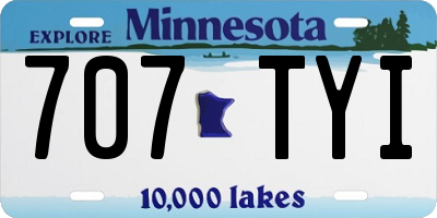 MN license plate 707TYI