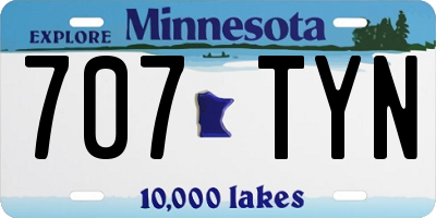 MN license plate 707TYN