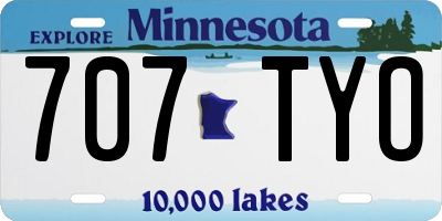MN license plate 707TYO