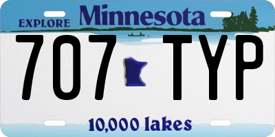 MN license plate 707TYP