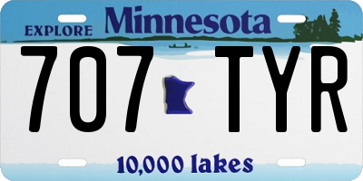MN license plate 707TYR