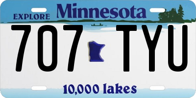 MN license plate 707TYU