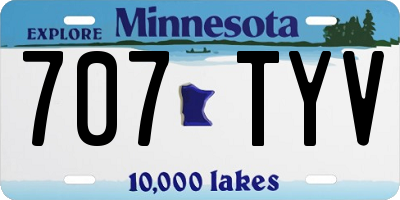 MN license plate 707TYV