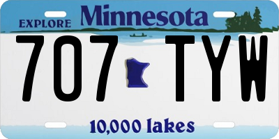 MN license plate 707TYW