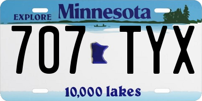 MN license plate 707TYX