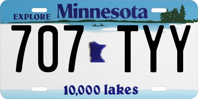 MN license plate 707TYY