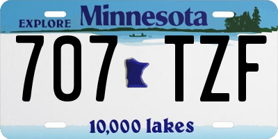 MN license plate 707TZF