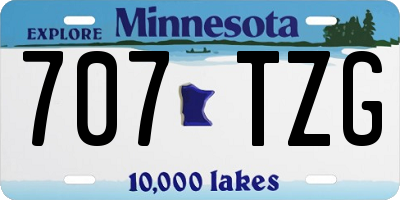 MN license plate 707TZG