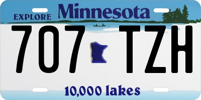 MN license plate 707TZH