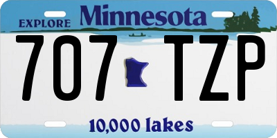 MN license plate 707TZP