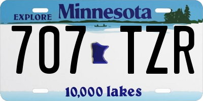 MN license plate 707TZR