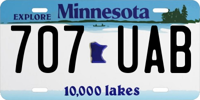 MN license plate 707UAB
