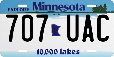 MN license plate 707UAC