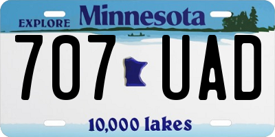 MN license plate 707UAD